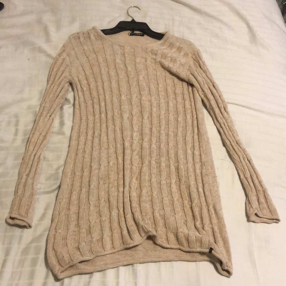 Volcom tan cozy sweater/dress :size Small